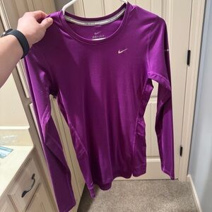 Nike Women's Vibrant Purple Long Sleeve Tee